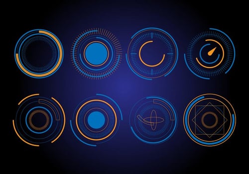 Free HUD circle vector elements