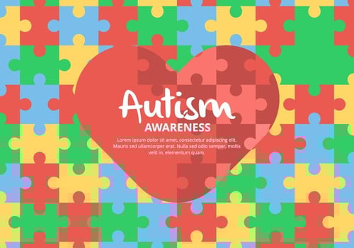 Puzzle Autism Background vector