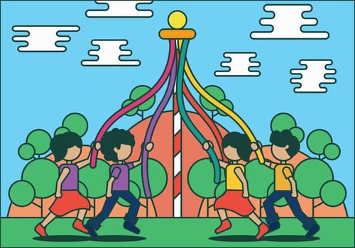 Maypole vector illustration