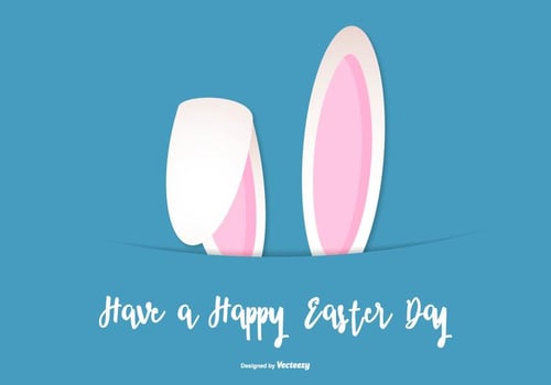 Cute Easter Bunny Ears Background vector
