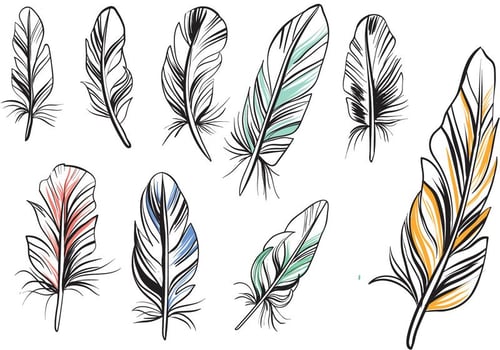 Free Vintage Feathers Vectors