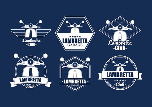 Lambretta Badges Free Vector