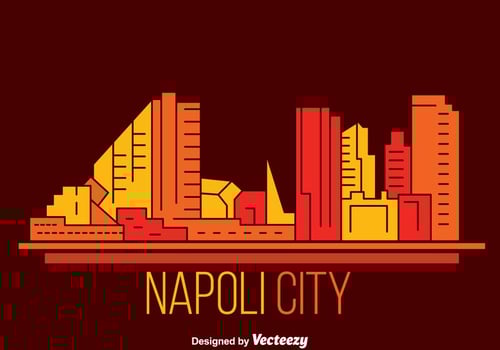 Napoli City Skyline Vector