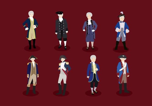 Colonial Character Free Vector