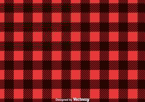 Red Flannel Print Vector