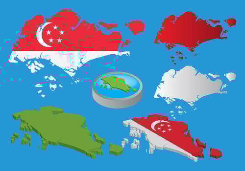 Free Singapore Map Vectors