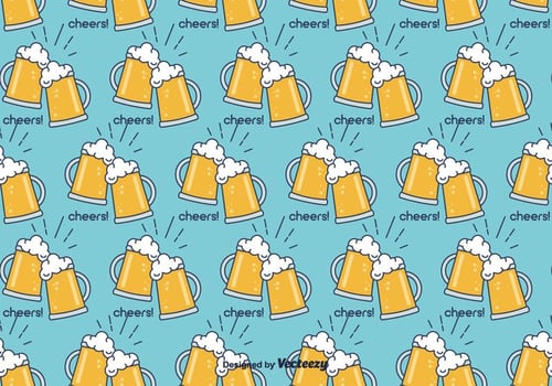 Cerveja- Beer Vector Pattern 