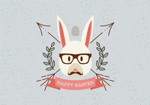 Happy Easter Element Vector