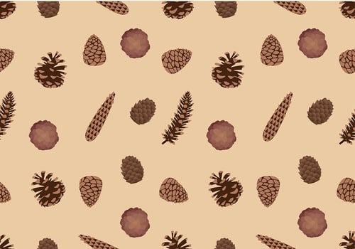 Pine Cones Pattern Free Vector