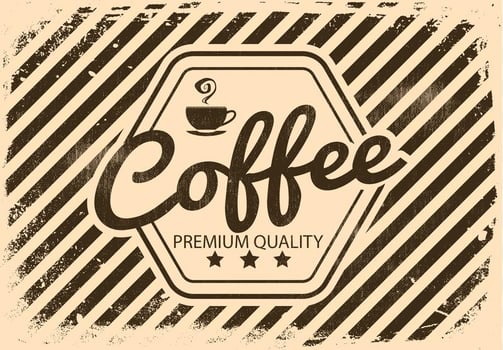 Vinatge Retro Coffee Illustration vector