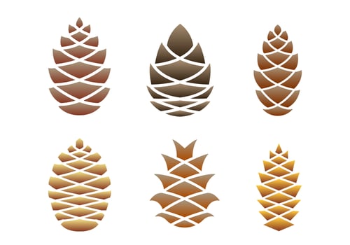 Pine Cones Logo Vector