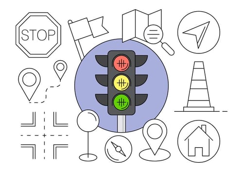 Navigation Icons for Free in Vector Elements