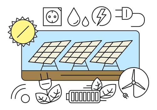 Green Energy Icons vector