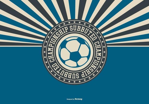 Subbuteo Championship Illustration Retro Style vector