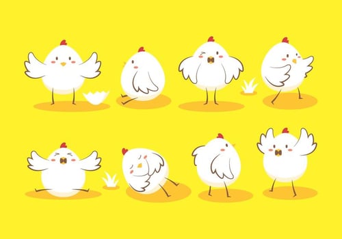 Easter Egg Chick Vector