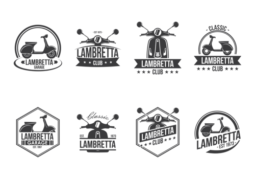 Lambretta Labels Vector
