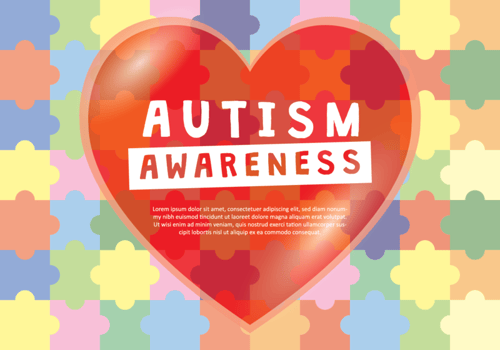 Autism Awareness Love Poster vector