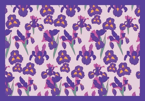 Iris Flowers Purple Vector