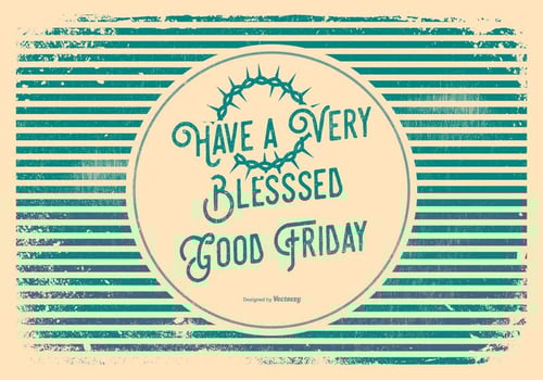 Vintage Retro Style Good Friday Greeting Illustration vector