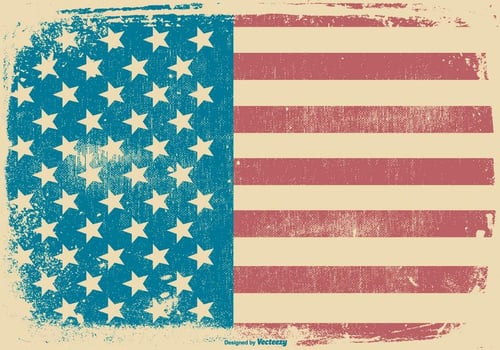 American Grunge Style Patriotic Background vector