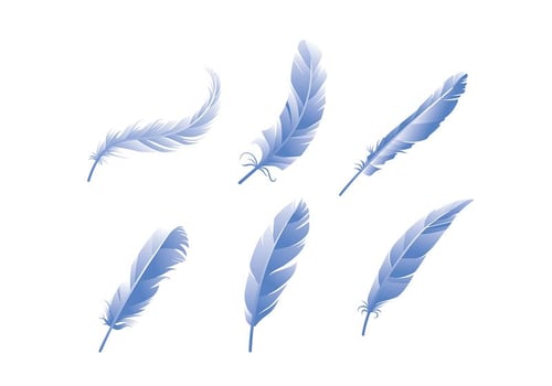 Pluma Blue Free Vector
