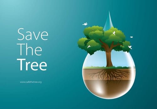 Save The Tree Free Vector