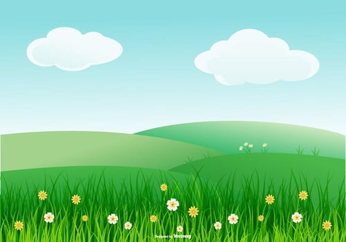 Beautiful Spring Landscape Illustration vector