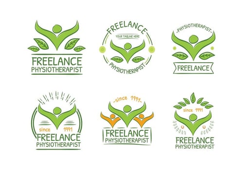 Physiotherapist Green Logo Free Vector