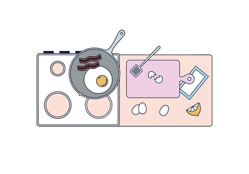 Free Breakfast Cooking Vector