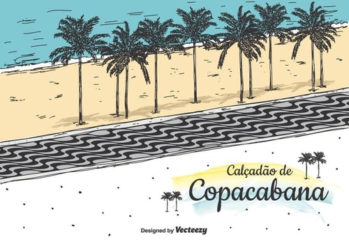 Copacabana Vector Background