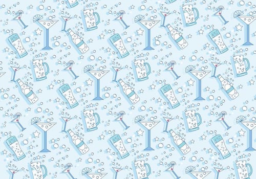 Pop Fizz Clink Pattern Vector