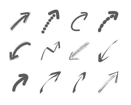 Hand Drawn Arrows Collection vector