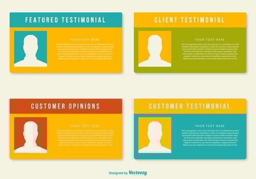 Customer Testimonial Templates vector