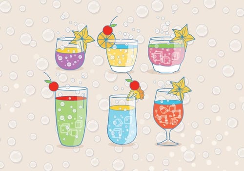 Refreshing Fizz Drink Vectors