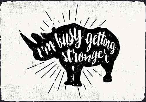 Free Vector Rhinoceros Silhouette Illustration With Typography