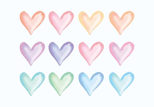 Vector Hand Drawn Heart Collection