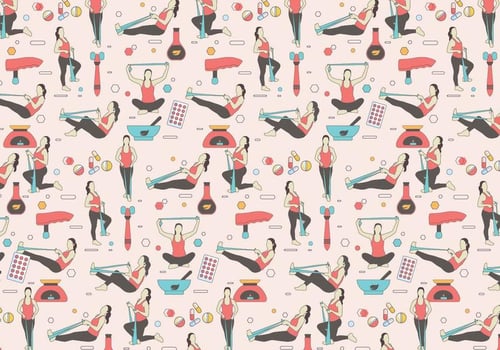 Physiotherapist Pattern Vector