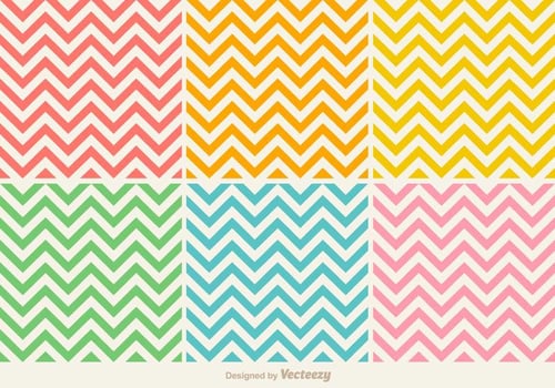 Vector Colorful Seamless Zig Zag Pattern 
