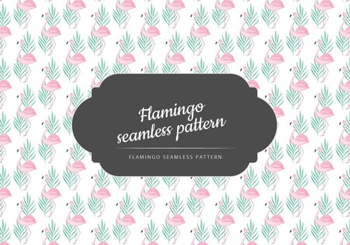 Vector Hand Drawn Flamingo Pattern