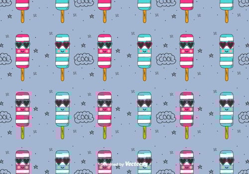 Cool Ice Cream Vector Pattern