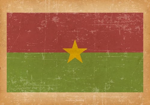 Flag of Burkina Faso on Grunge Background vector