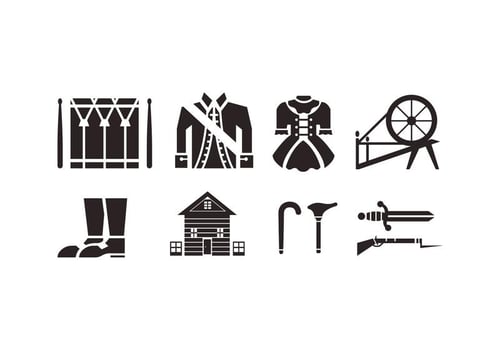 Colonial vector icons
