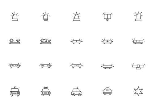 Free Police Lights Vectors
