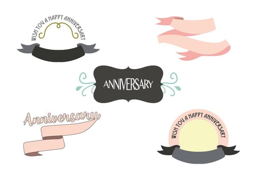 Anniversary Ribbon Vector