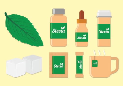 Set Of Stevia Sugar Vectors