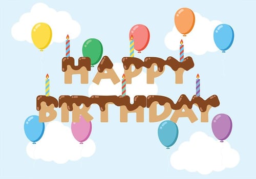 Happy Anniversaire Background Vector