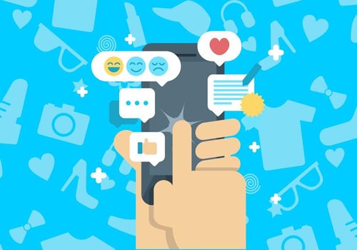 Social Media Testimonials Background vector