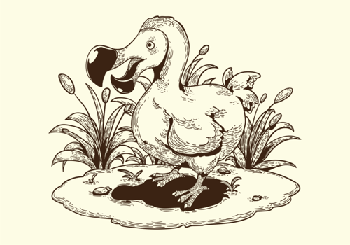 Free Hand Drawn Dodo Bird Vectors