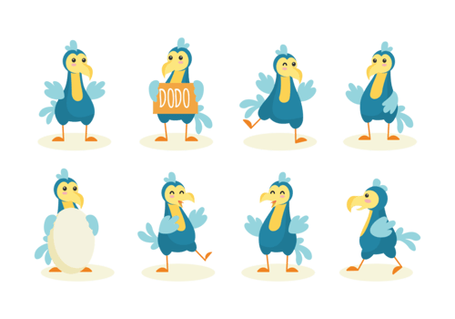 Dodo Cartoon Vector