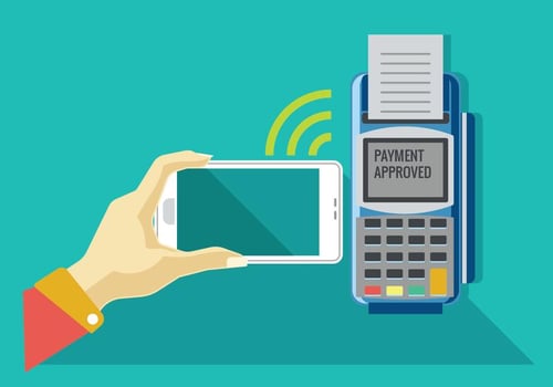 Payment on a Trade Through Mobile and NFC Technology vector